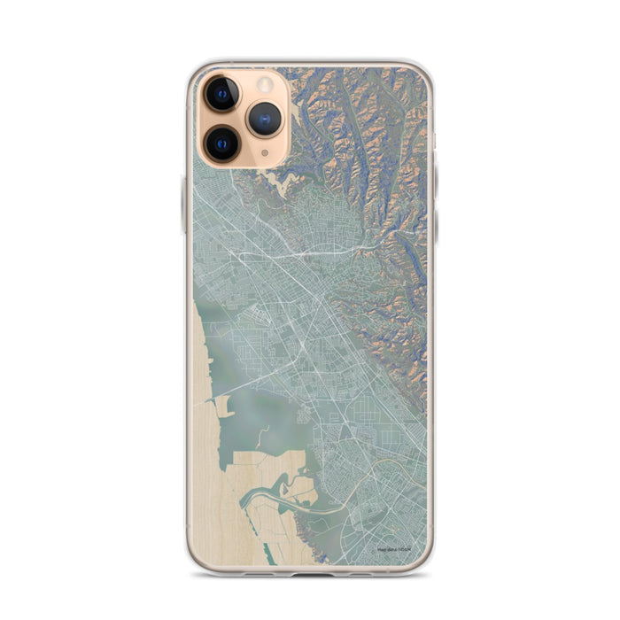 Custom iPhone 11 Pro Max Hayward California Map Phone Case in Afternoon
