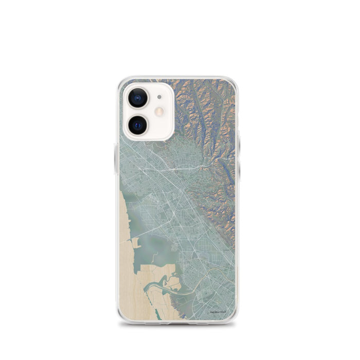 Custom iPhone 12 mini Hayward California Map Phone Case in Afternoon