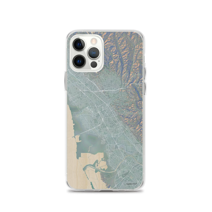 Custom iPhone 12 Pro Hayward California Map Phone Case in Afternoon