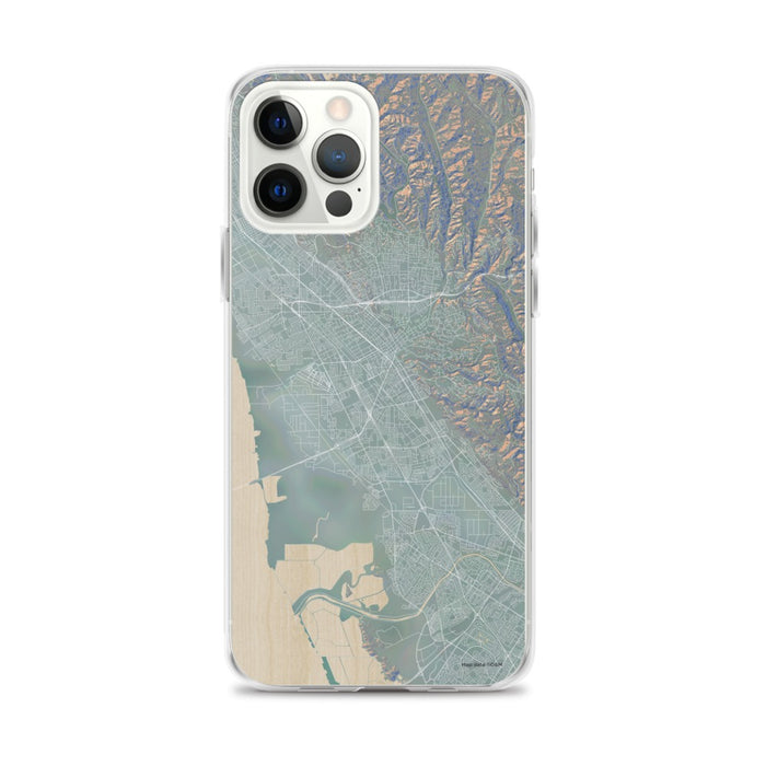 Custom iPhone 12 Pro Max Hayward California Map Phone Case in Afternoon
