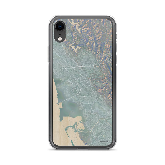 Custom iPhone XR Hayward California Map Phone Case in Afternoon