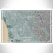 Hayward California Map Print Landscape Orientation in Afternoon Style With Shaded Background