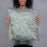 Person holding 18x18 Custom Hayward California Map Throw Pillow in Afternoon