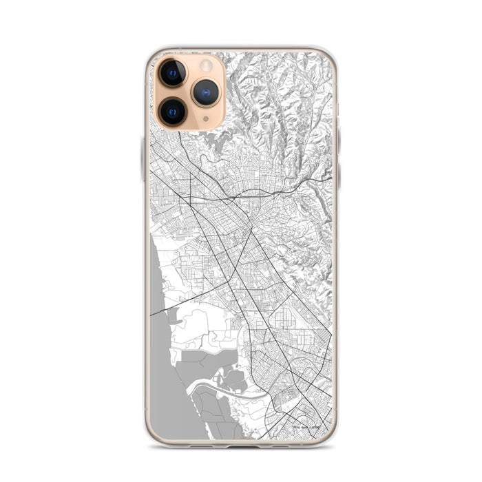 Custom iPhone 11 Pro Max Hayward California Map Phone Case in Classic