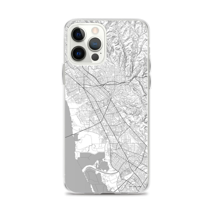 Custom iPhone 12 Pro Max Hayward California Map Phone Case in Classic