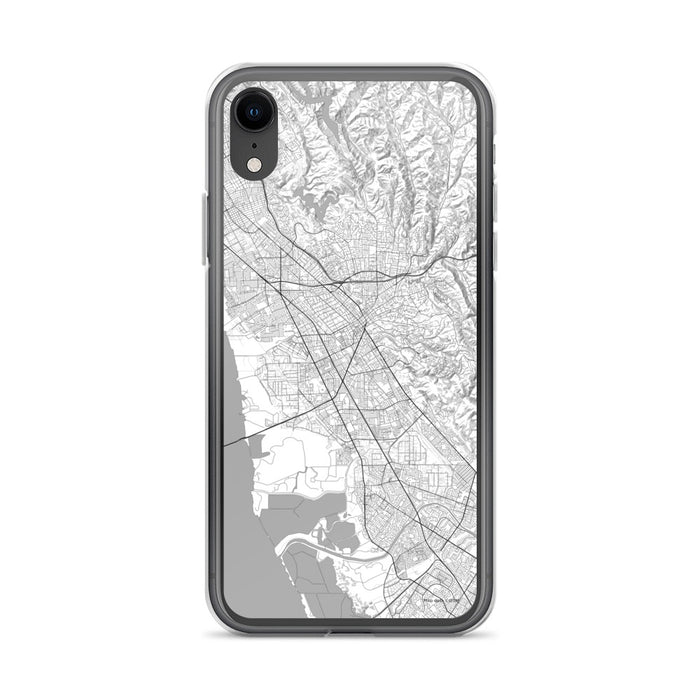 Custom iPhone XR Hayward California Map Phone Case in Classic