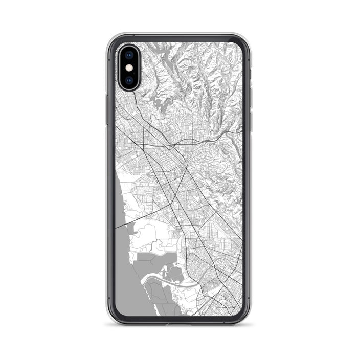 Custom iPhone XS Max Hayward California Map Phone Case in Classic