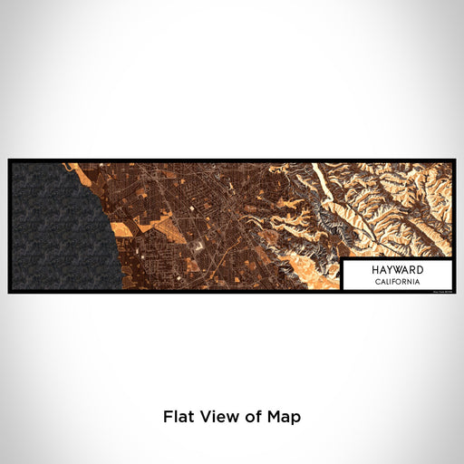 Flat View of Map Custom Hayward California Map Enamel Mug in Ember