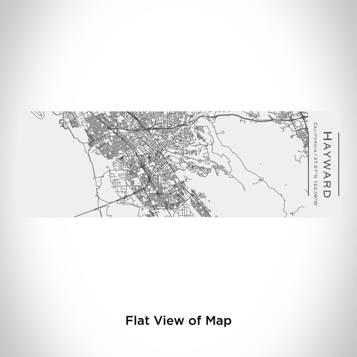 Rendered View of Hayward California Map Engraving on 10oz Stainless Steel Insulated Cup with Sliding Lid in White