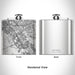 Rendered View of Hayward California Map Engraving on 6oz Stainless Steel Flask