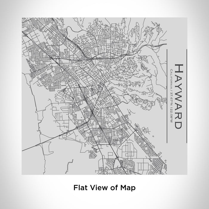 Rendered View of Hayward California Map Engraving on 17oz Stainless Steel Insulated Tumbler