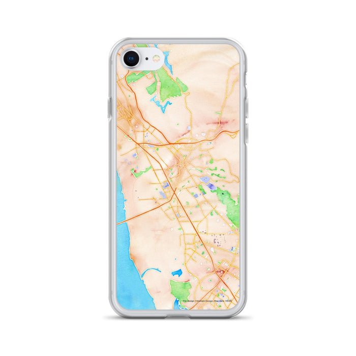 Custom iPhone SE Hayward California Map Phone Case in Watercolor
