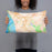 Person holding 20x12 Custom Hayward California Map Throw Pillow in Watercolor
