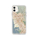 Custom iPhone 11 Hayward California Map Phone Case in Woodblock