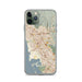 Custom iPhone 11 Pro Hayward California Map Phone Case in Woodblock