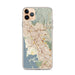 Custom iPhone 11 Pro Max Hayward California Map Phone Case in Woodblock