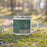 Right View Custom Hazen Arkansas Map Enamel Mug in Afternoon on Grass With Trees in Background