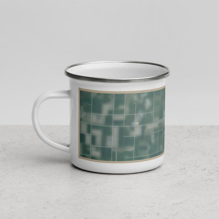 Left View Custom Hazen Arkansas Map Enamel Mug in Afternoon
