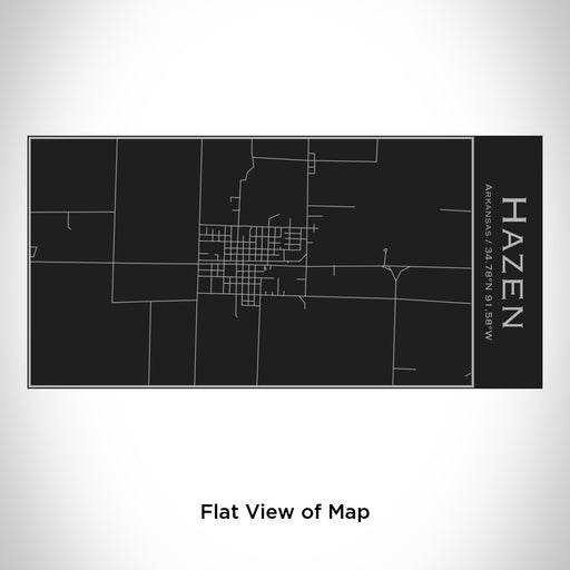 Rendered View of Hazen Arkansas Map Engraving on 17oz Stainless Steel Insulated Cola Bottle in Black