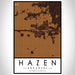 Hazen Arkansas Map Print Portrait Orientation in Ember Style With Shaded Background