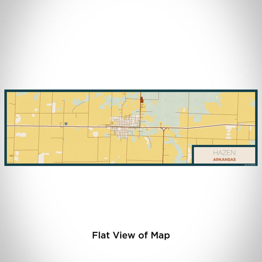 Flat View of Map Custom Hazen Arkansas Map Enamel Mug in Woodblock