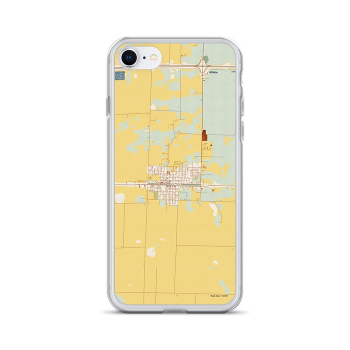 Custom iPhone SE Hazen Arkansas Map Phone Case in Woodblock