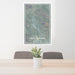24x36 Healdsburg California Map Print Portrait Orientation in Afternoon Style Behind 2 Chairs Table and Potted Plant