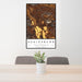 24x36 Healdsburg California Map Print Portrait Orientation in Ember Style Behind 2 Chairs Table and Potted Plant