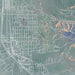Healdsburg California Map Print in Afternoon Style Zoomed In Close Up Showing Details