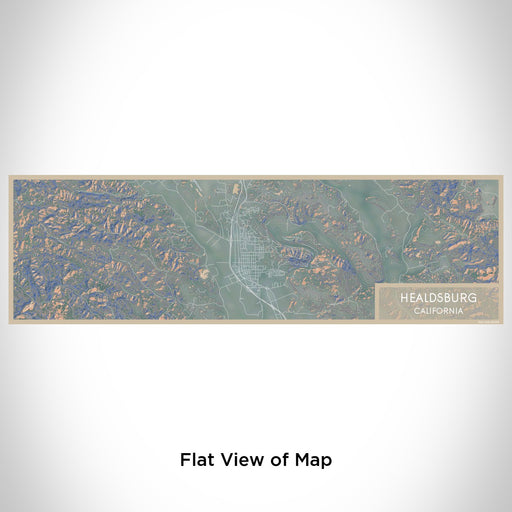Flat View of Map Custom Healdsburg California Map Enamel Mug in Afternoon