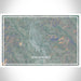 Healdsburg California Map Print Landscape Orientation in Afternoon Style With Shaded Background