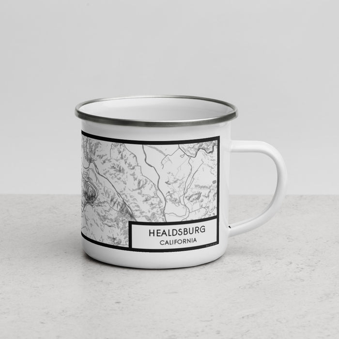 Right View Custom Healdsburg California Map Enamel Mug in Classic
