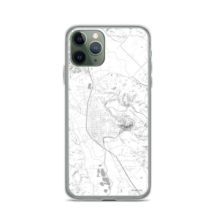 Custom iPhone 11 Pro Healdsburg California Map Phone Case in Classic