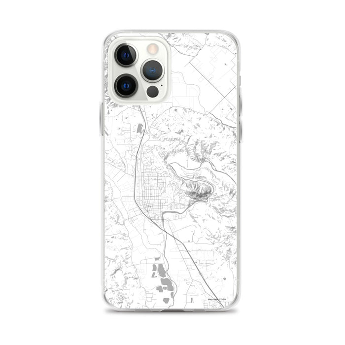 Custom iPhone 12 Pro Max Healdsburg California Map Phone Case in Classic