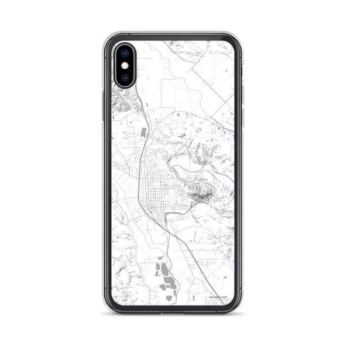 Custom iPhone XS Max Healdsburg California Map Phone Case in Classic