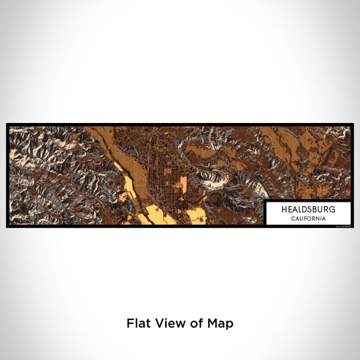 Flat View of Map Custom Healdsburg California Map Enamel Mug in Ember