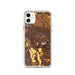 Custom iPhone 11 Healdsburg California Map Phone Case in Ember
