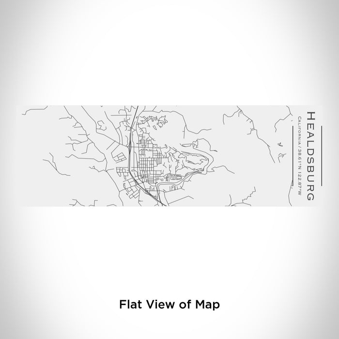Rendered View of Healdsburg California Map Engraving on 10oz Stainless Steel Insulated Cup with Sliding Lid in White