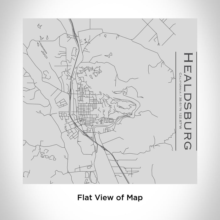 Rendered View of Healdsburg California Map Engraving on 17oz Stainless Steel Insulated Tumbler