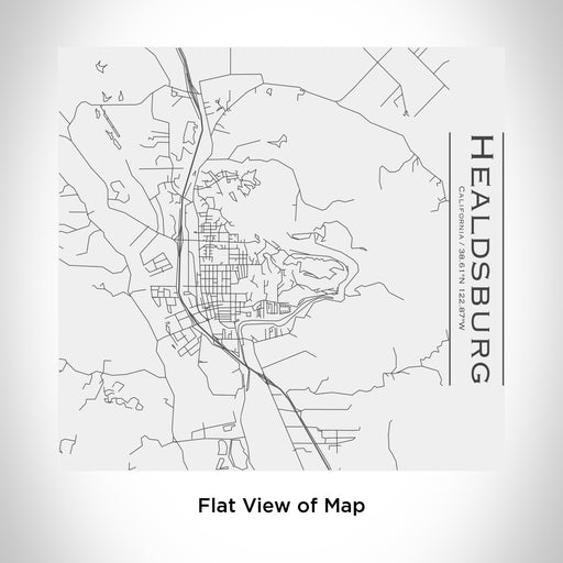 Rendered View of Healdsburg California Map Engraving on 17oz Stainless Steel Insulated Tumbler in White