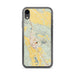 Custom iPhone XR Healdsburg California Map Phone Case in Woodblock