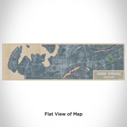 Flat View of Map Custom Heber Springs Arkansas Map Enamel Mug in Afternoon