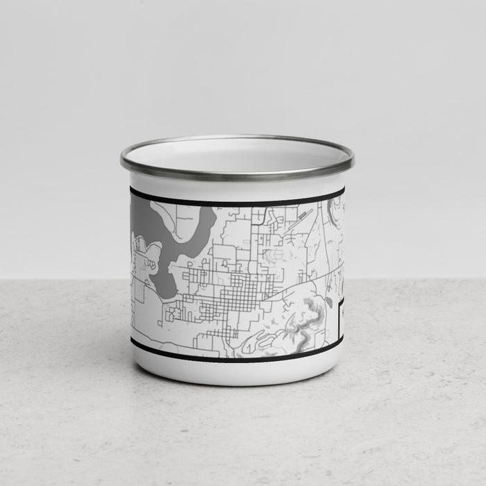 Front View Custom Heber Springs Arkansas Map Enamel Mug in Classic