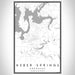 Heber Springs Arkansas Map Print Portrait Orientation in Classic Style With Shaded Background