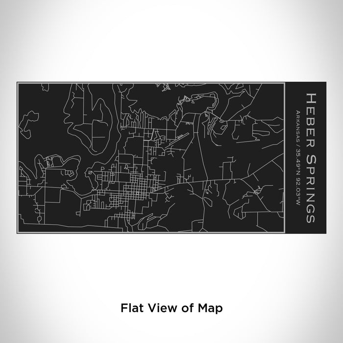 Rendered View of Heber Springs Arkansas Map Engraving on 17oz Stainless Steel Insulated Cola Bottle in Black