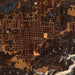 Heber Springs Arkansas Map Print in Ember Style Zoomed In Close Up Showing Details