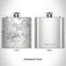 Rendered View of Heber Springs Arkansas Map Engraving on 6oz Stainless Steel Flask