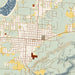 Heber Springs Arkansas Map Print in Woodblock Style Zoomed In Close Up Showing Details