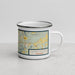 Right View Custom Heber Springs Arkansas Map Enamel Mug in Woodblock