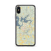 Custom iPhone X/XS Heber Springs Arkansas Map Phone Case in Woodblock